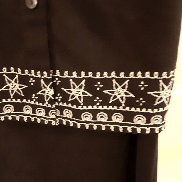 OUTFIT JP Dress And Jacket Set Black Sleeveless Sheath Crop Embroidered Beading - Picture 7 of 7